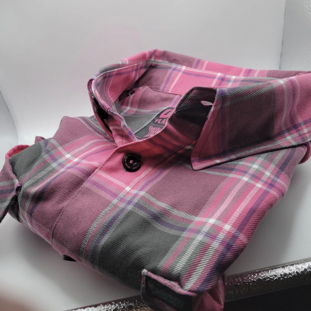 Dixxon Flannel Company "Shreddy" Long Sleeve Flannel Shirt with Buttons-Sz.XL - Picture 2 of 5